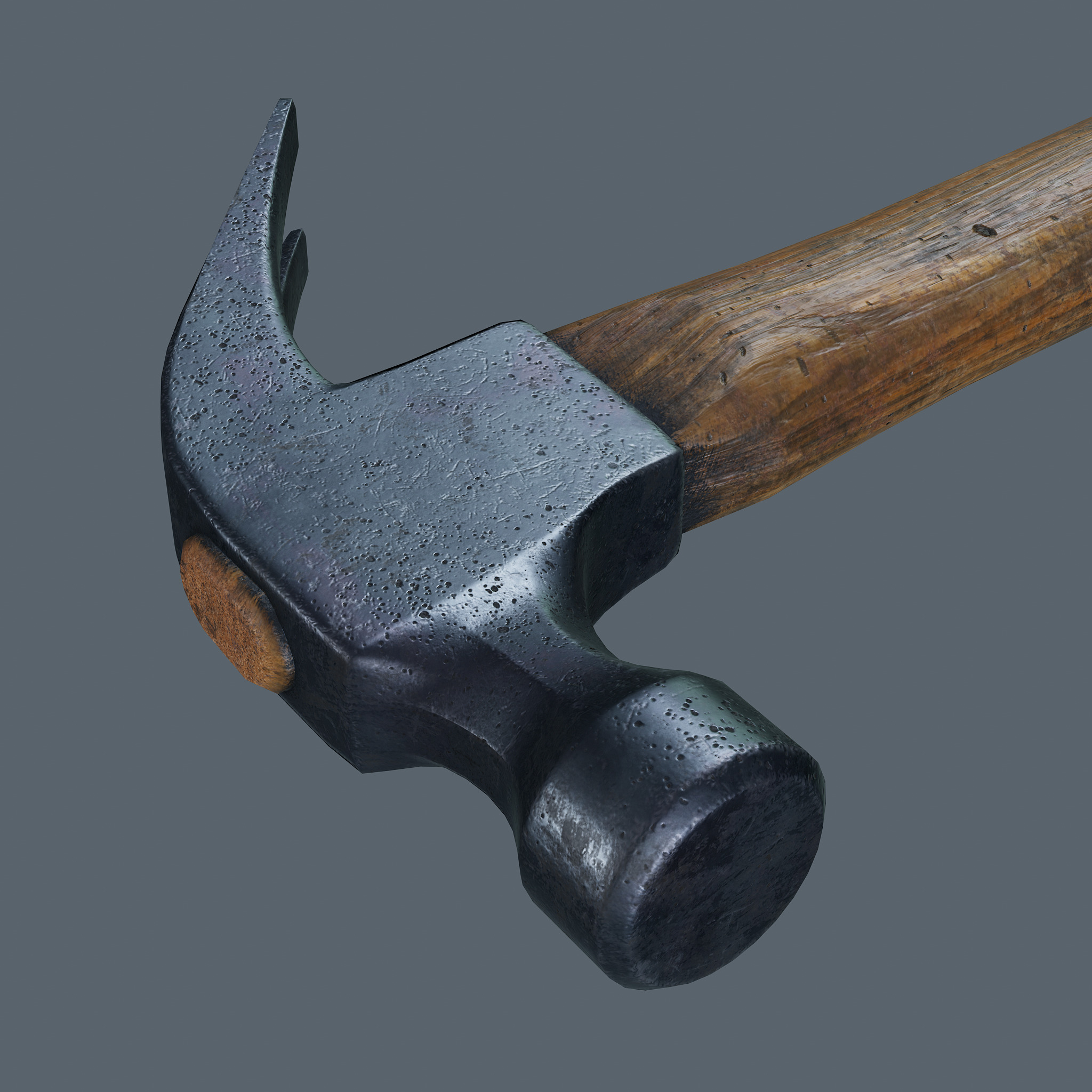Old Hammer - PBR Game Ready Low-poly 3D model_15