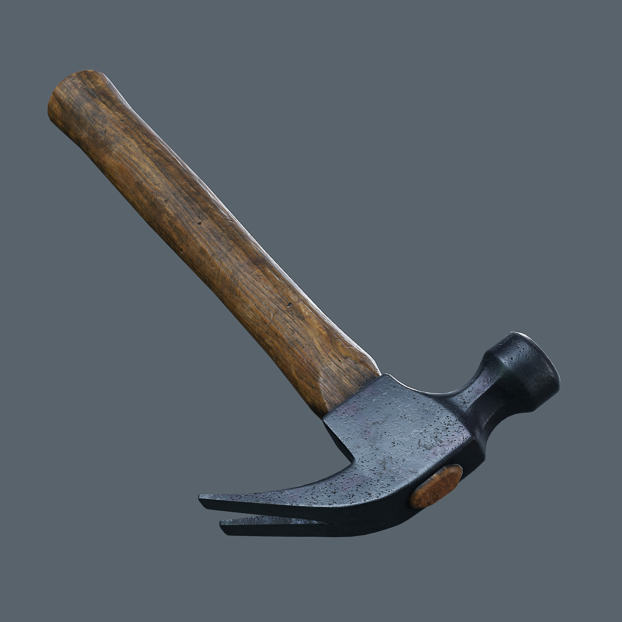 Old Hammer - PBR Game Ready Low-poly 3D model_5