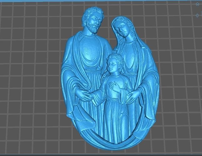 Holy Family Pendant 3D print model 3D print model