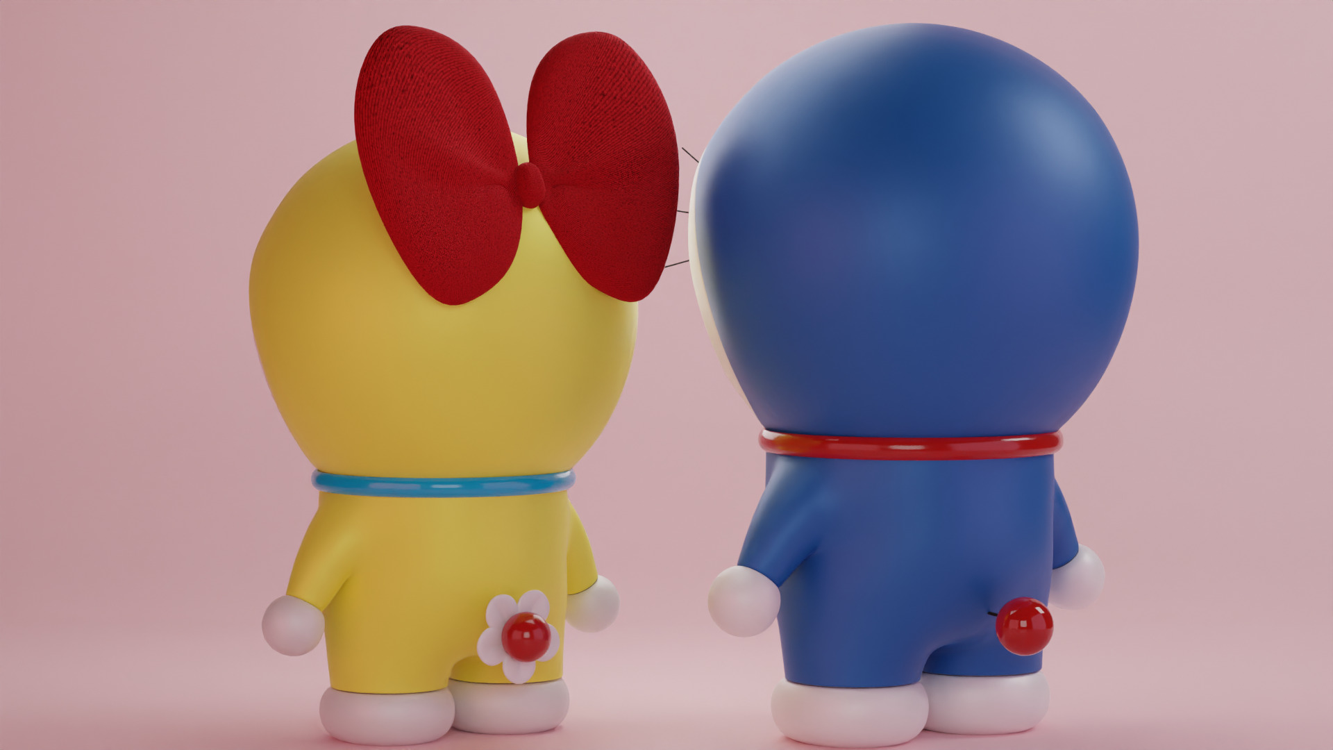 Doraemon and Dorami 3D model_3