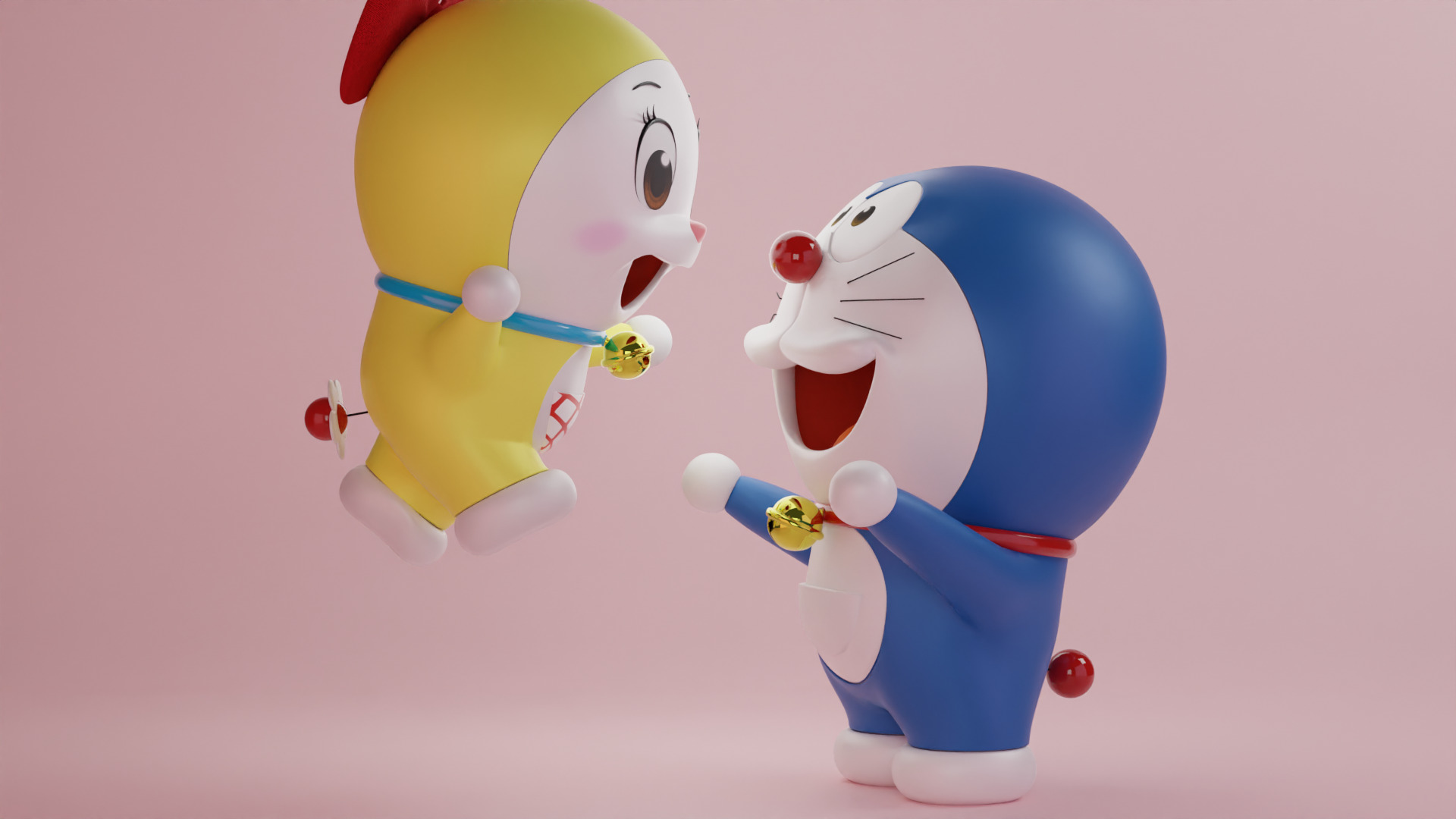 Doraemon and Dorami 3D model_32