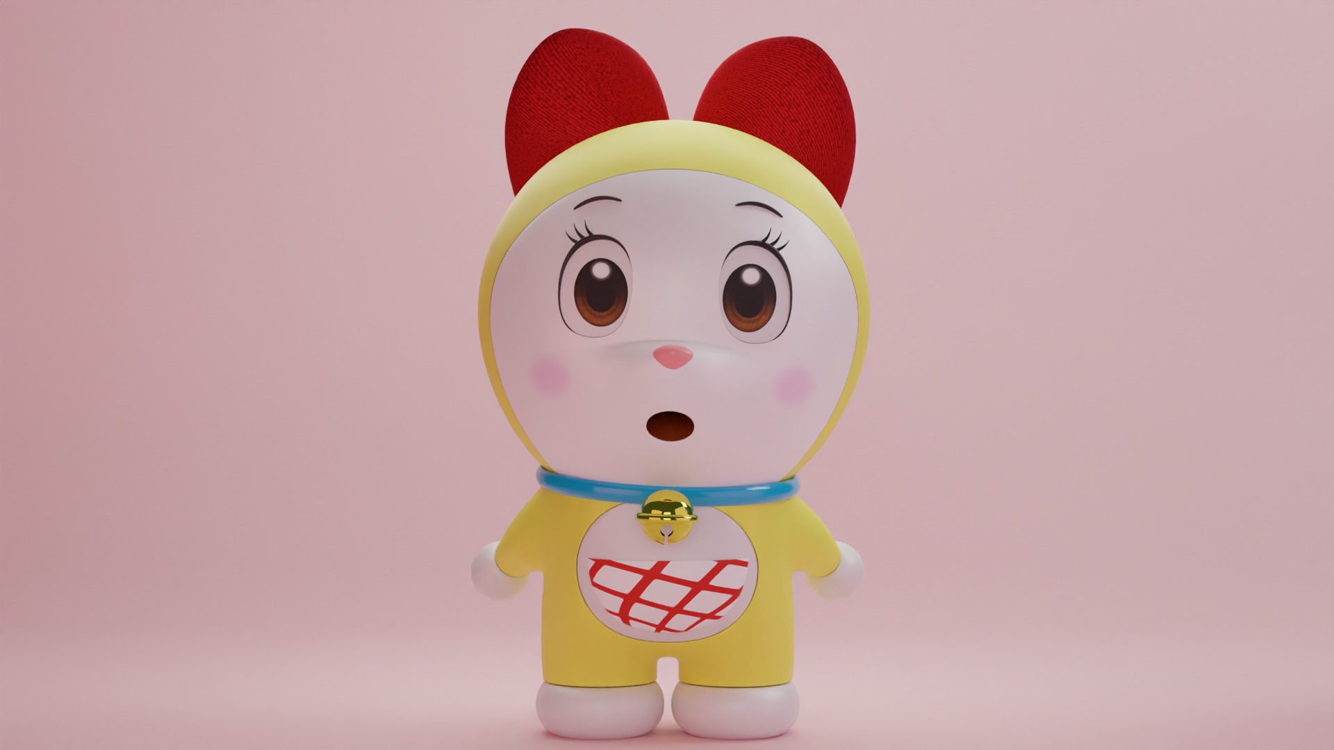Doraemon and Dorami 3D model_12