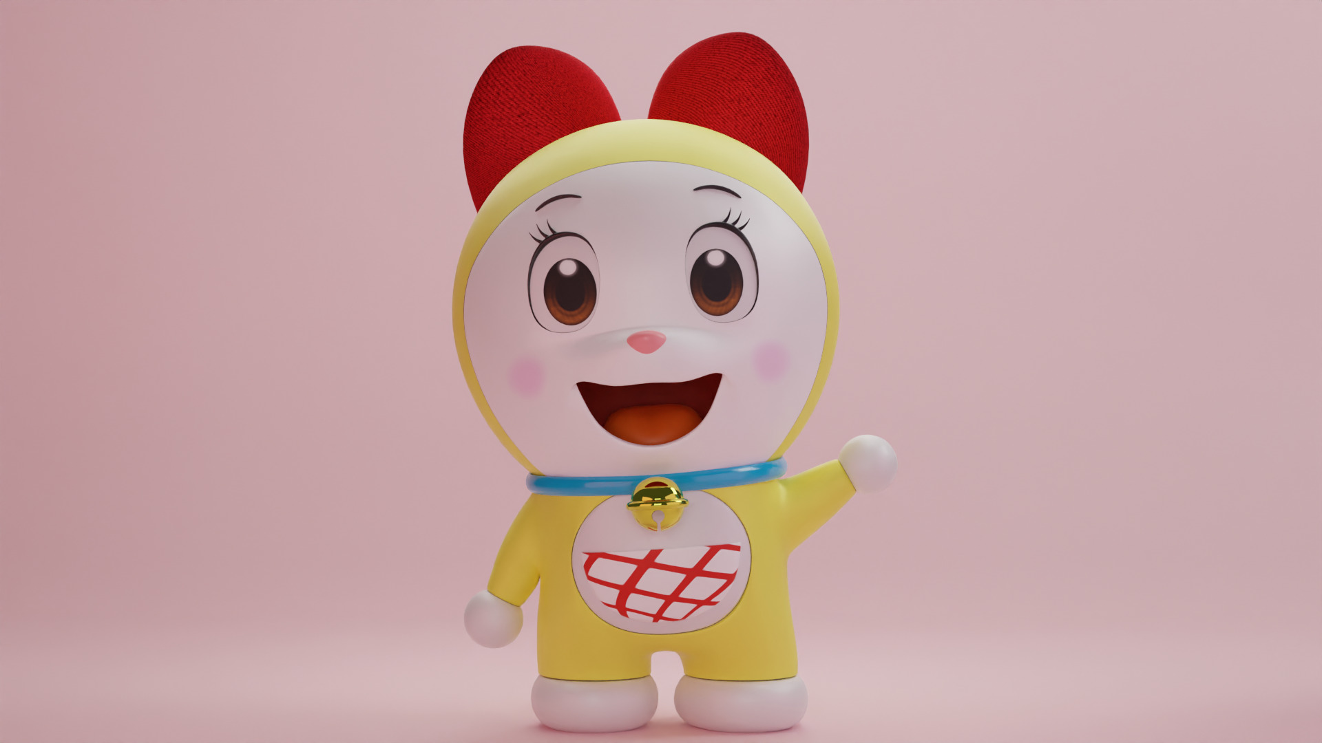 Doraemon and Dorami 3D model_10