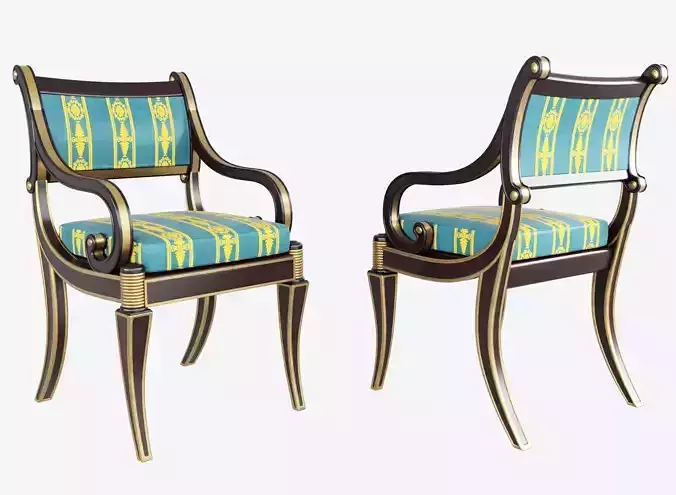 Regency Saber Leg Armchair