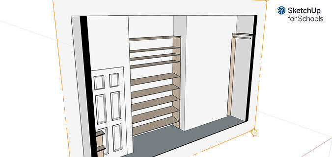 Organizer closet Low-poly 3D model