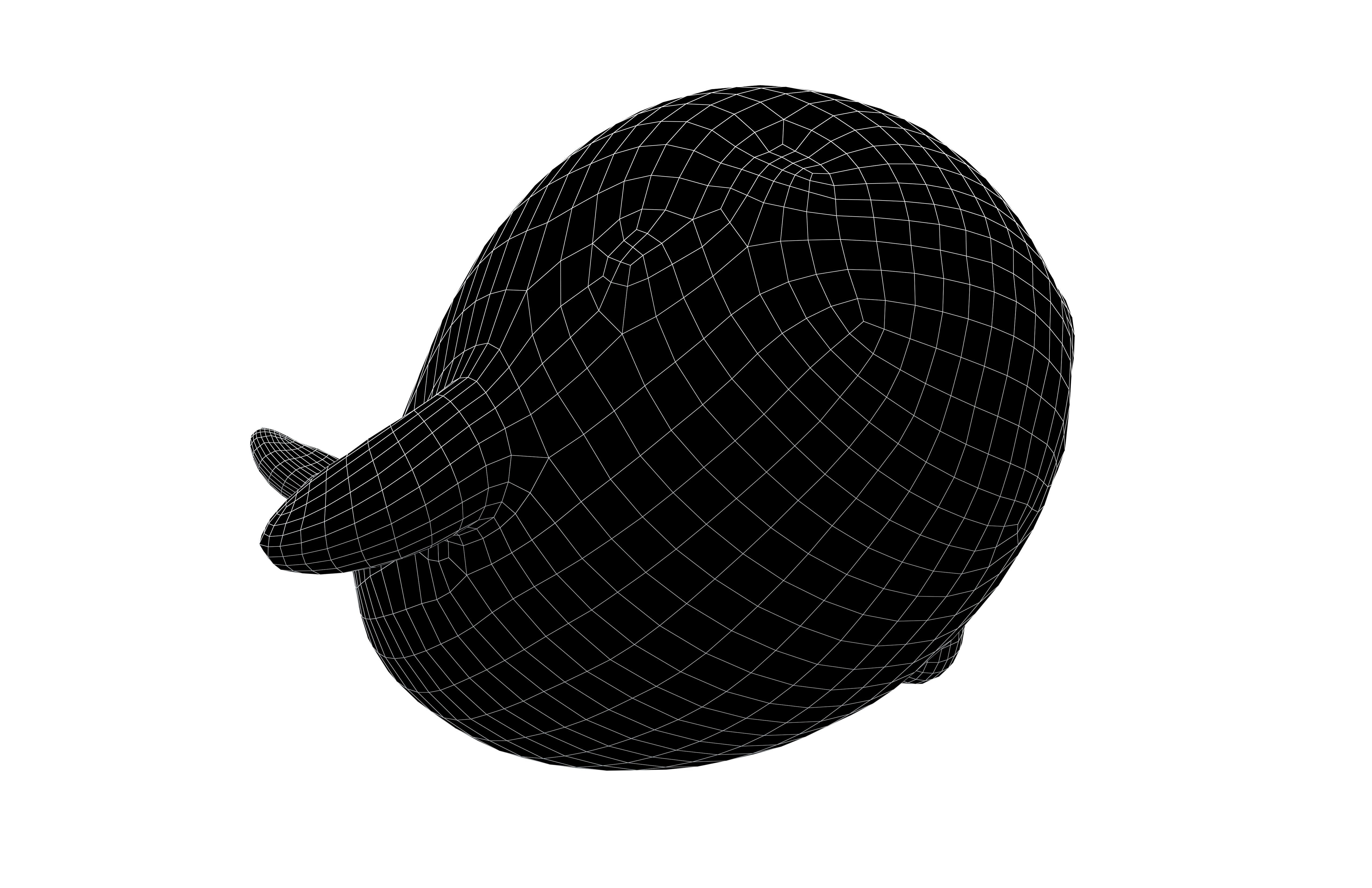 Cartoon Whale Character v1 001 Low-poly 3D model_5