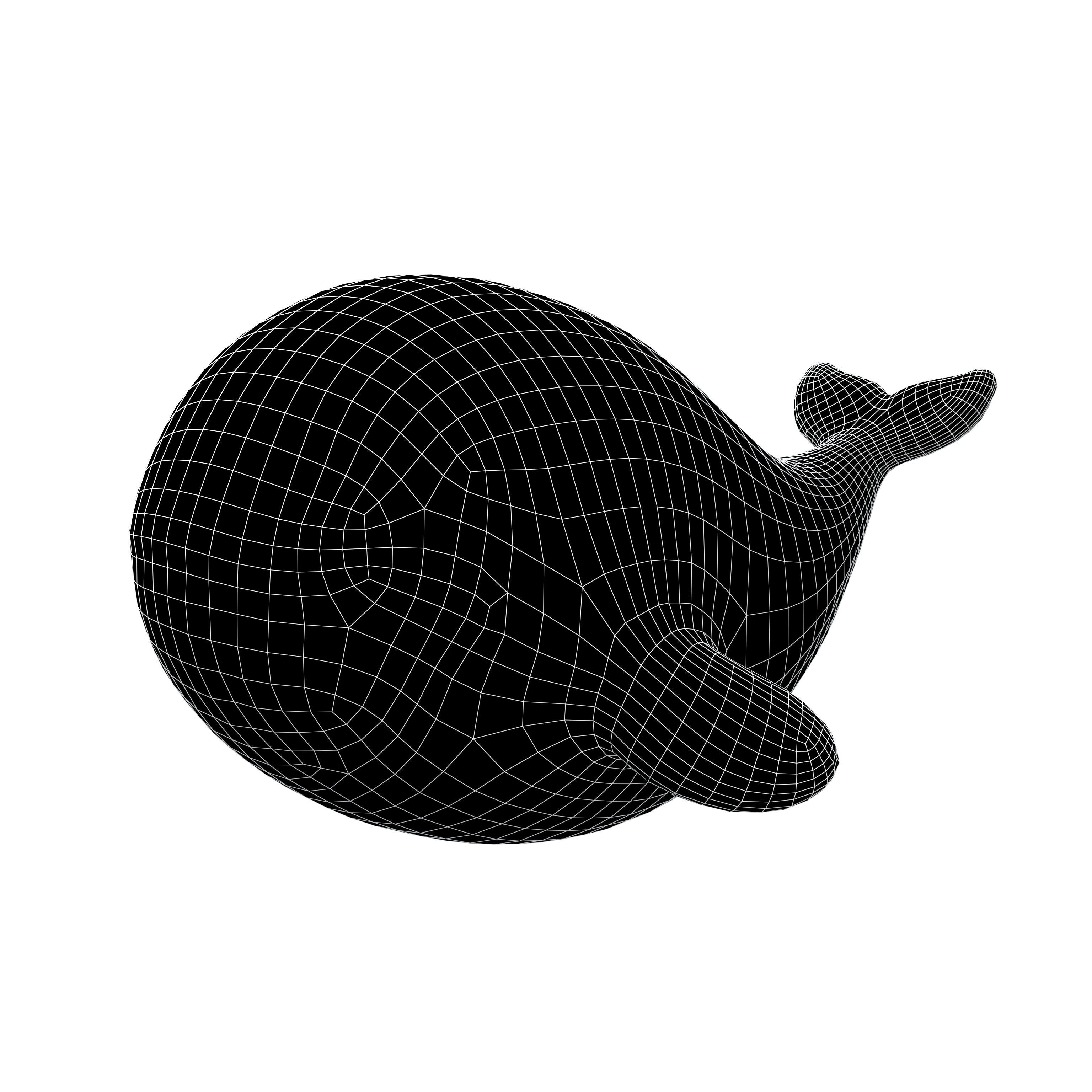 Cartoon Whale Character v1 001 Low-poly 3D model_4