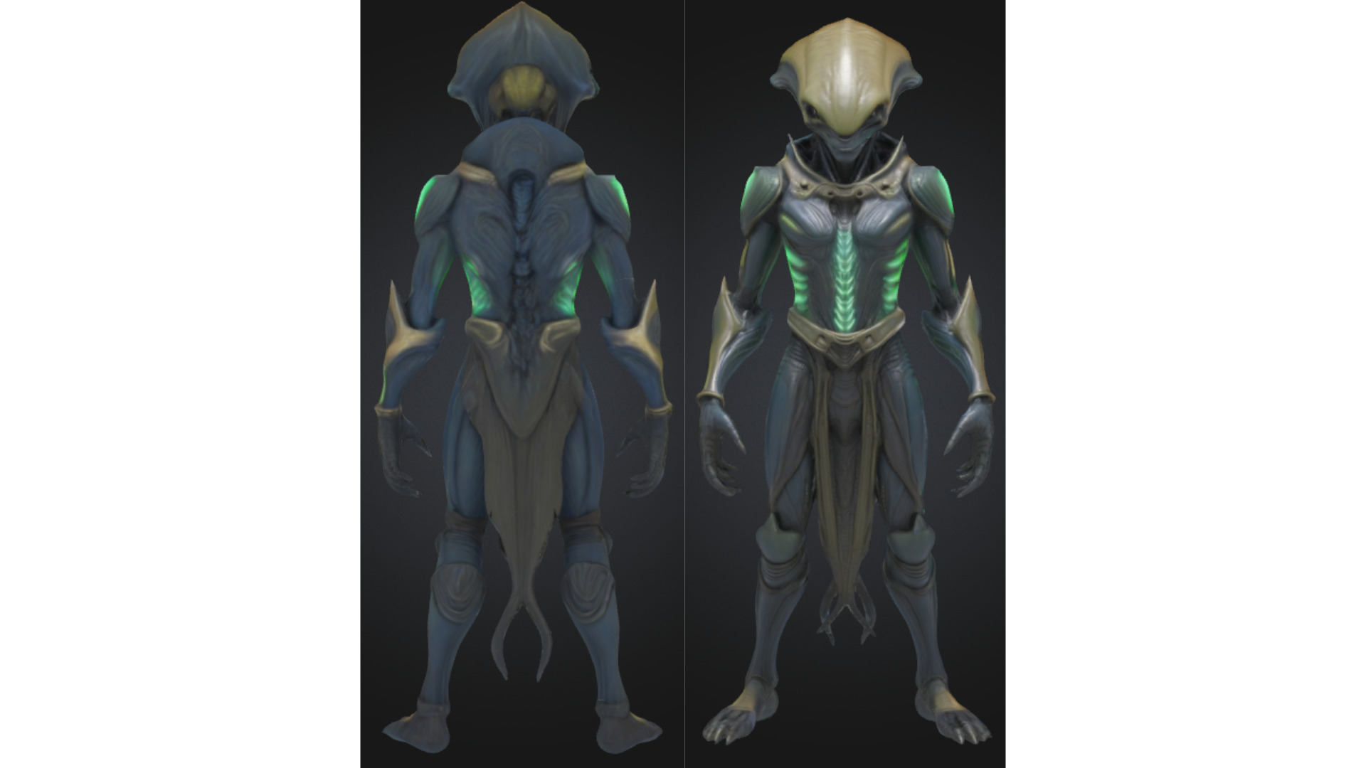 Advanced Extraterrestrial Soldier Low-poly 3D model_1