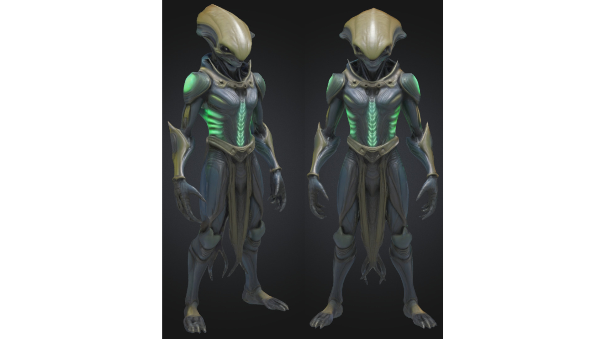 Advanced Extraterrestrial Soldier Low-poly 3D model_3