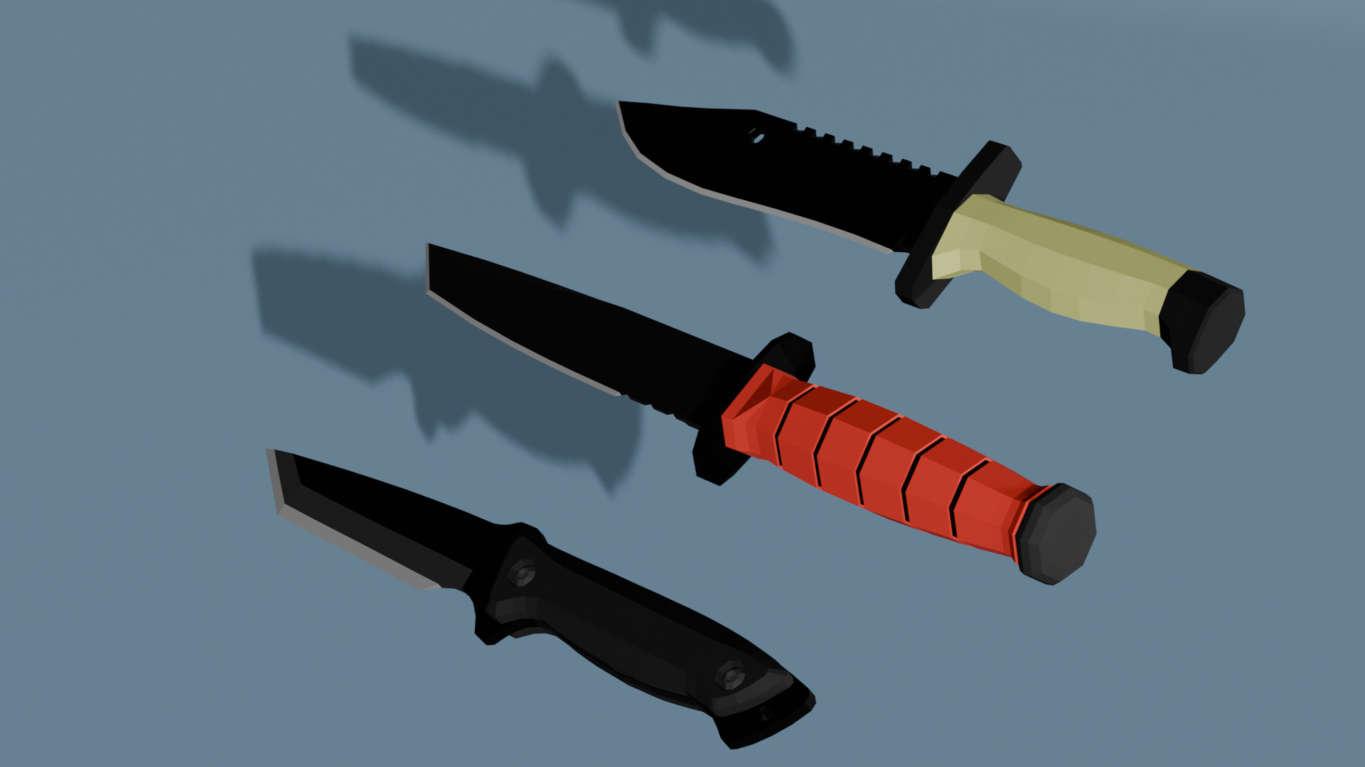 CUCHILLOS  Low-poly 3D model_1