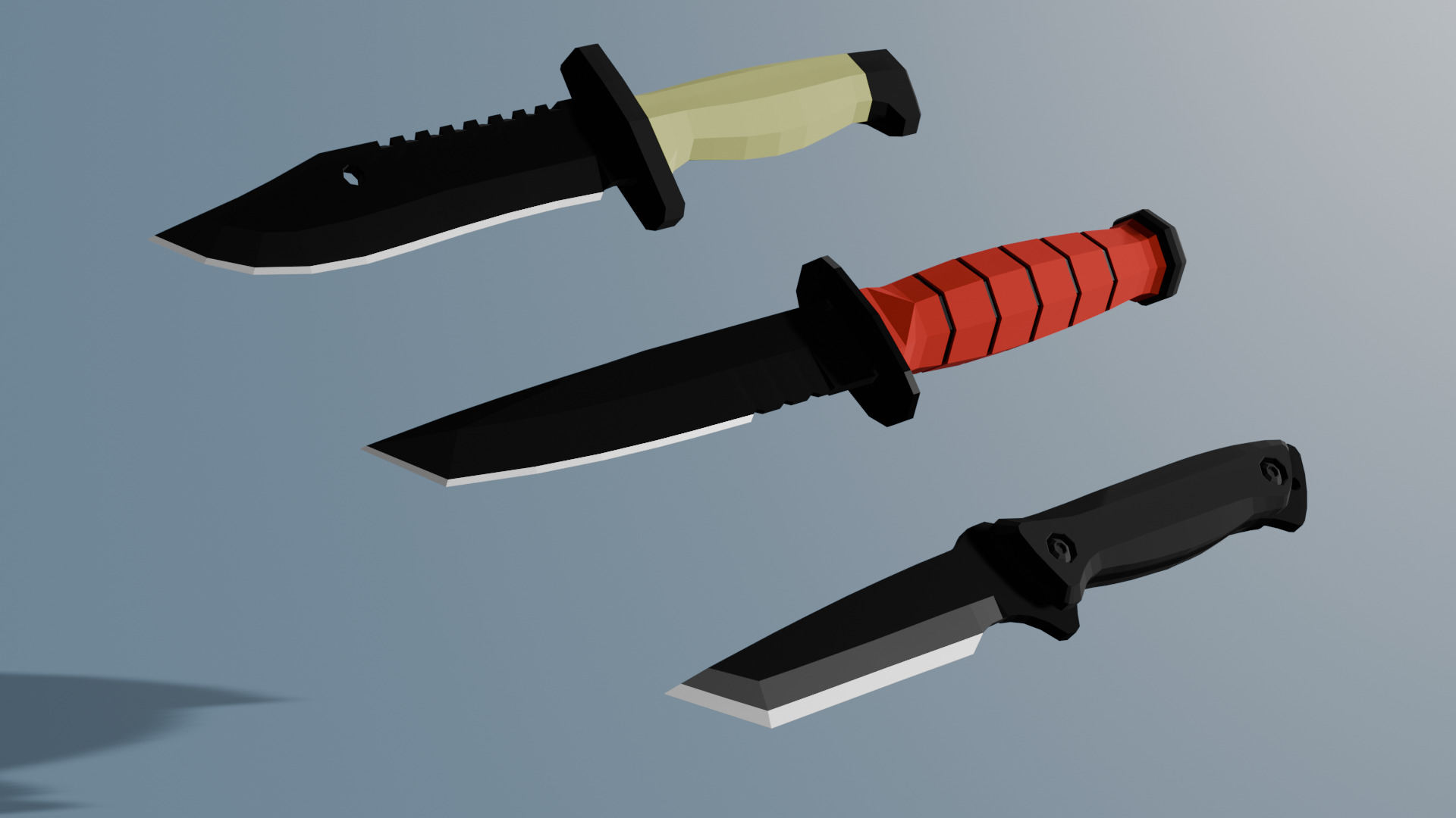 CUCHILLOS  Low-poly 3D model_2