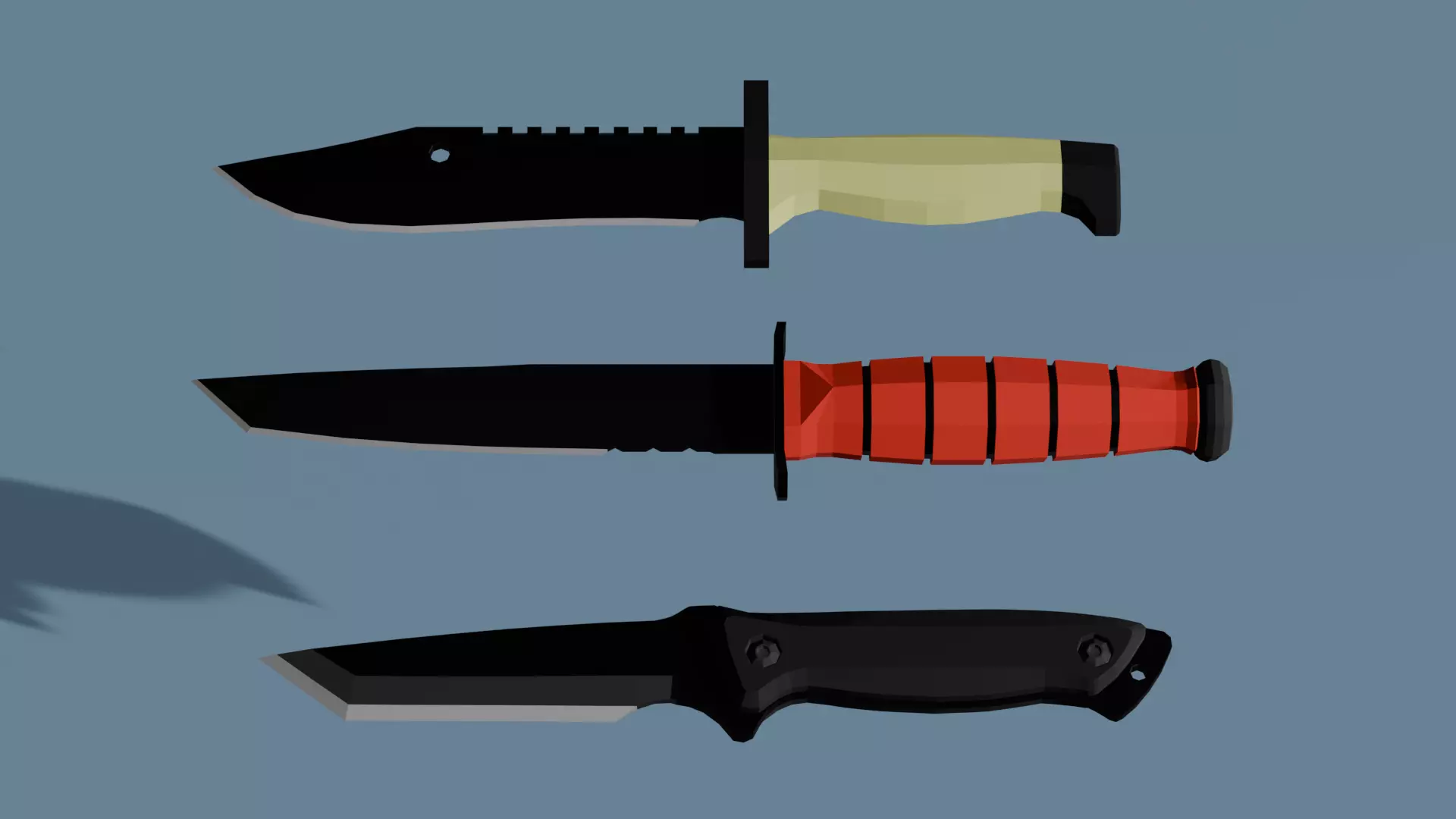 CUCHILLOS  Low-poly 3D model_0