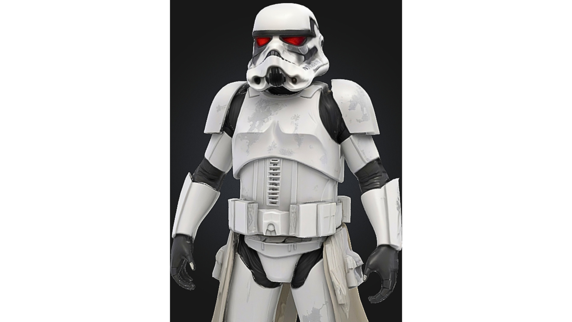 Realistic Sci Fi White Trooper Low-poly 3D model_4