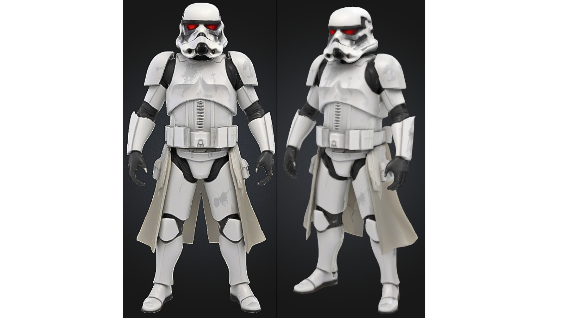 Realistic Sci Fi White Trooper Low-poly 3D model_3