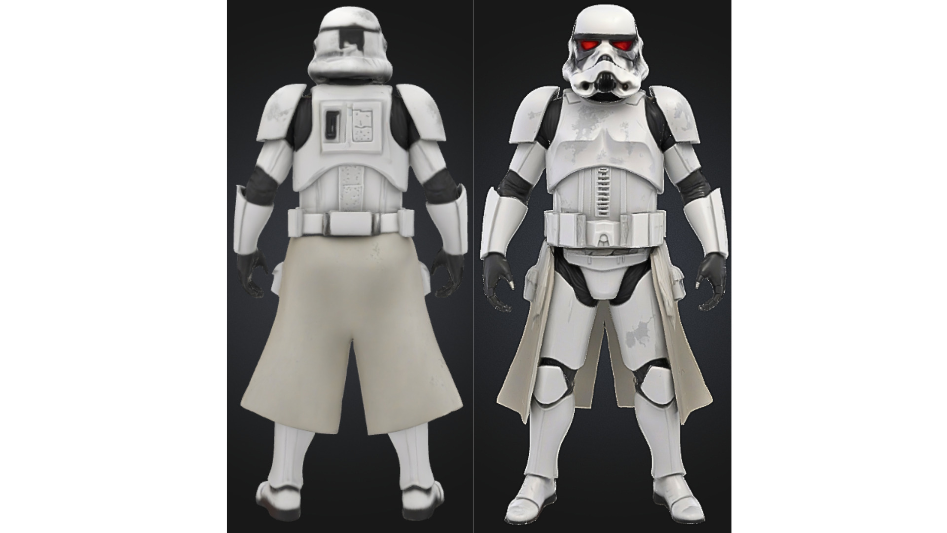 Realistic Sci Fi White Trooper Low-poly 3D model_1