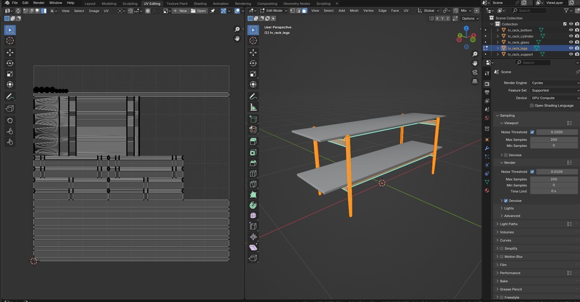 TV Rack CG4 3D model_11