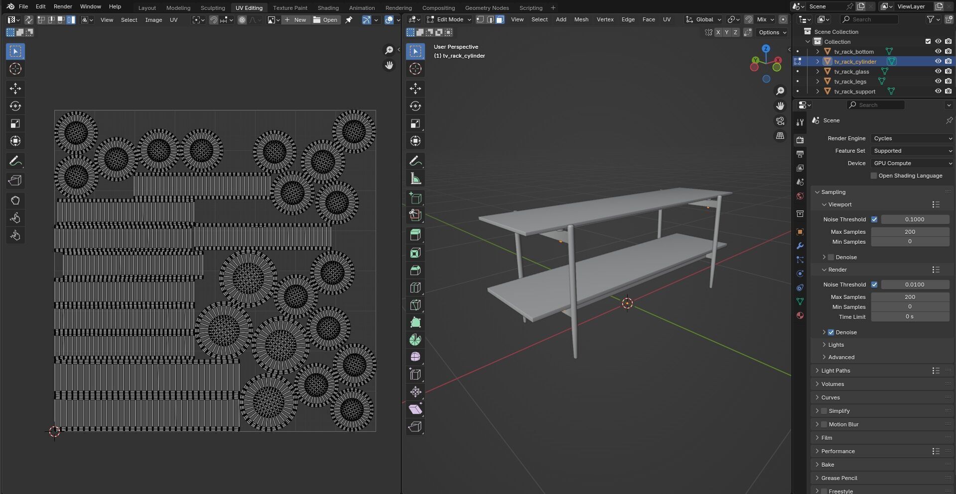 TV Rack CG4 3D model_13