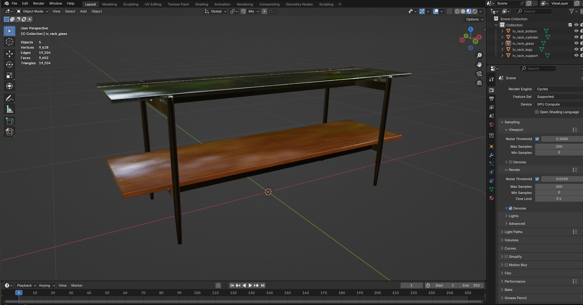TV Rack CG4 3D model_10