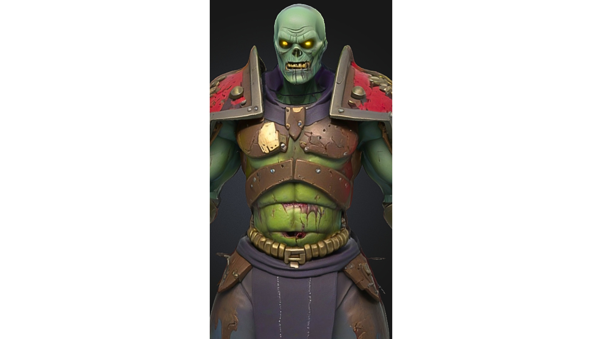Armored Zombie for Fantasy Low-poly 3D model_4