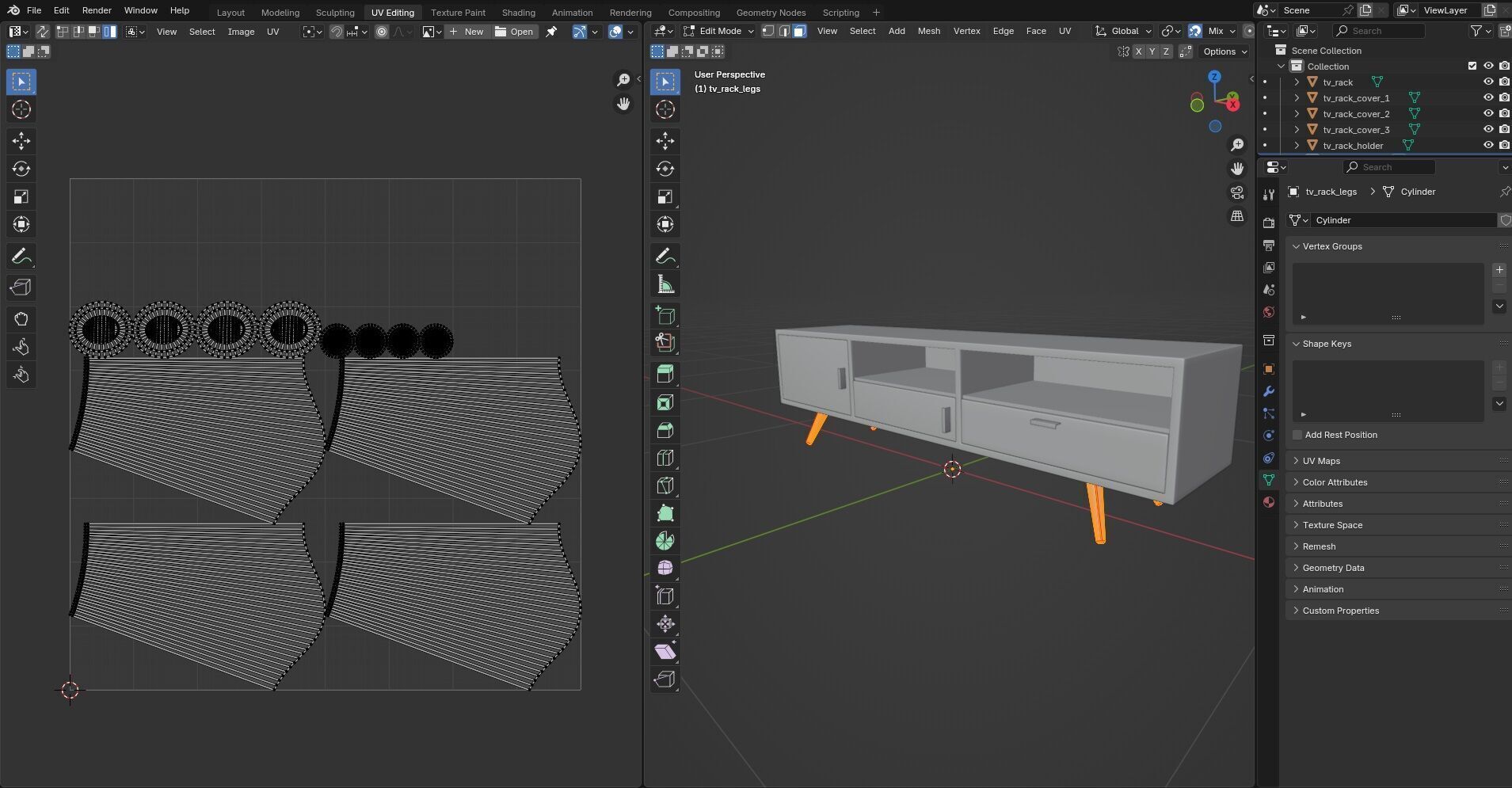 TV Rack CG6 3D model_16