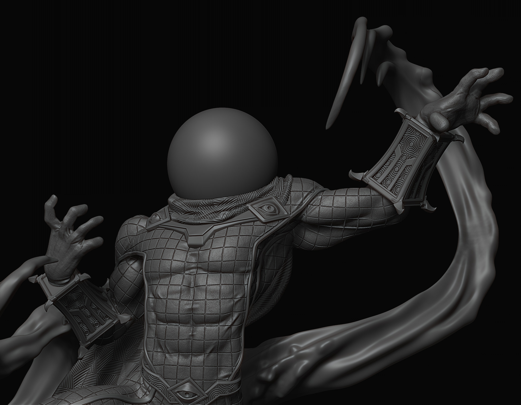Mysterio statue 3D print model_6