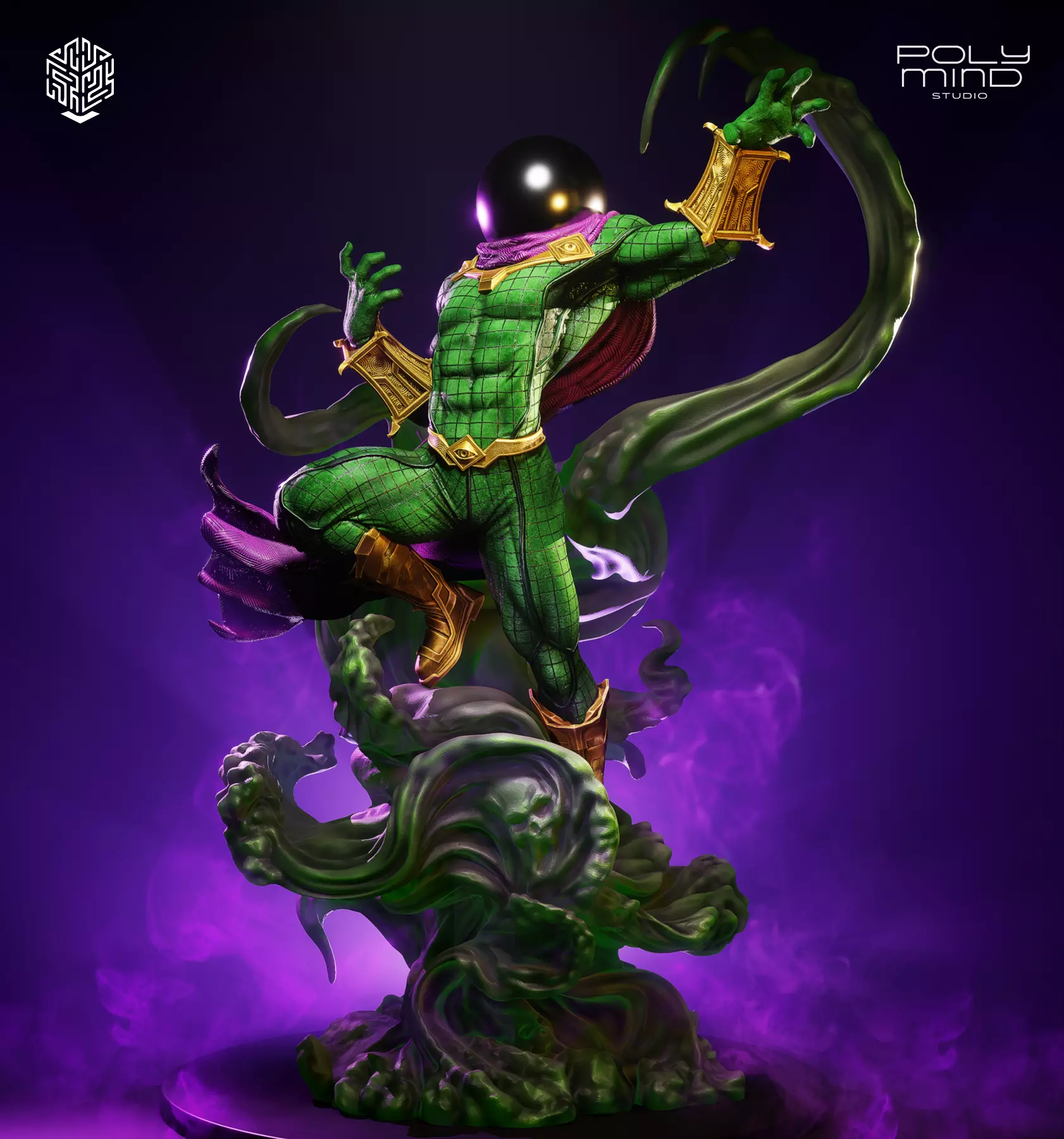 Mysterio statue 3D print model_0
