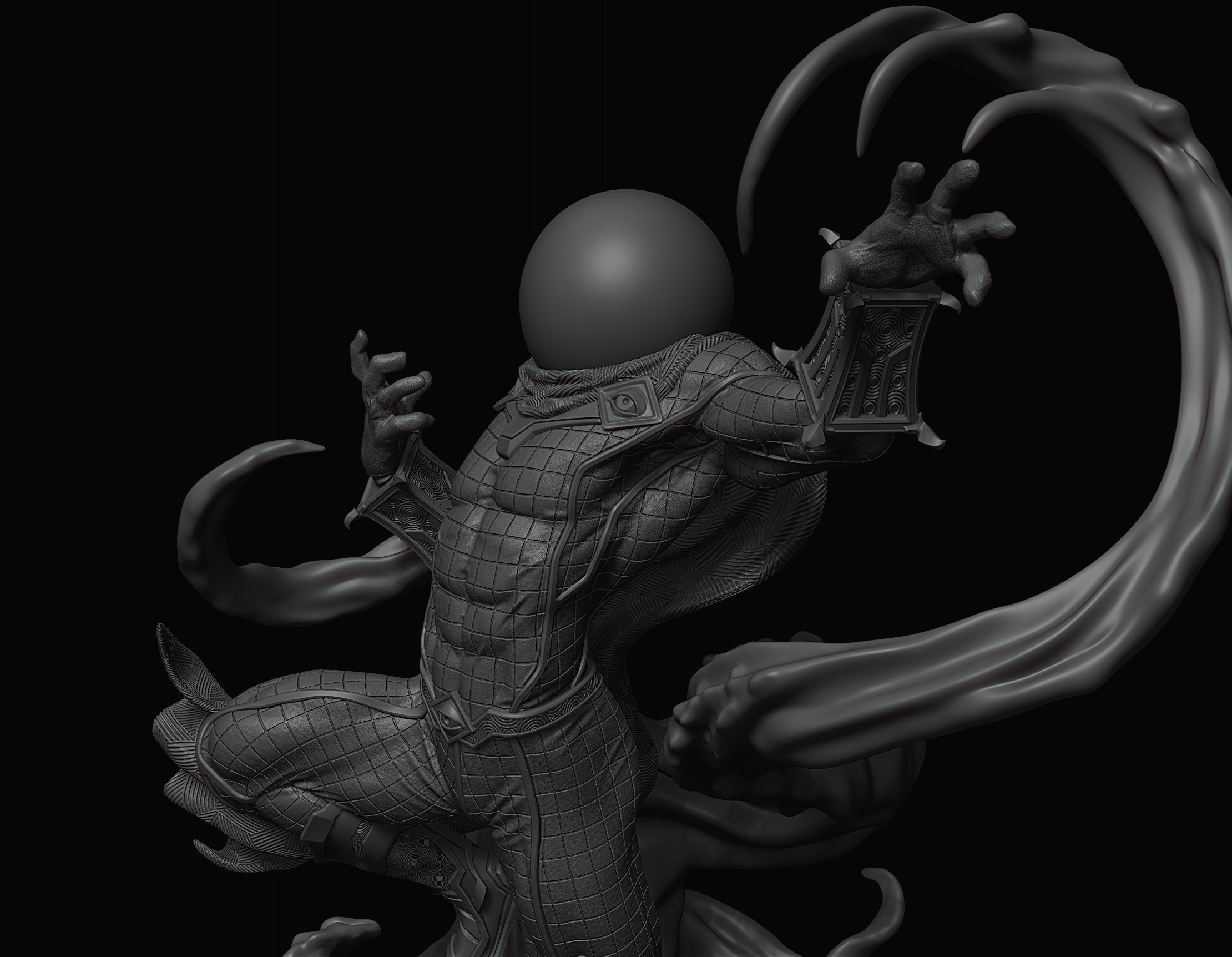Mysterio statue 3D print model_5