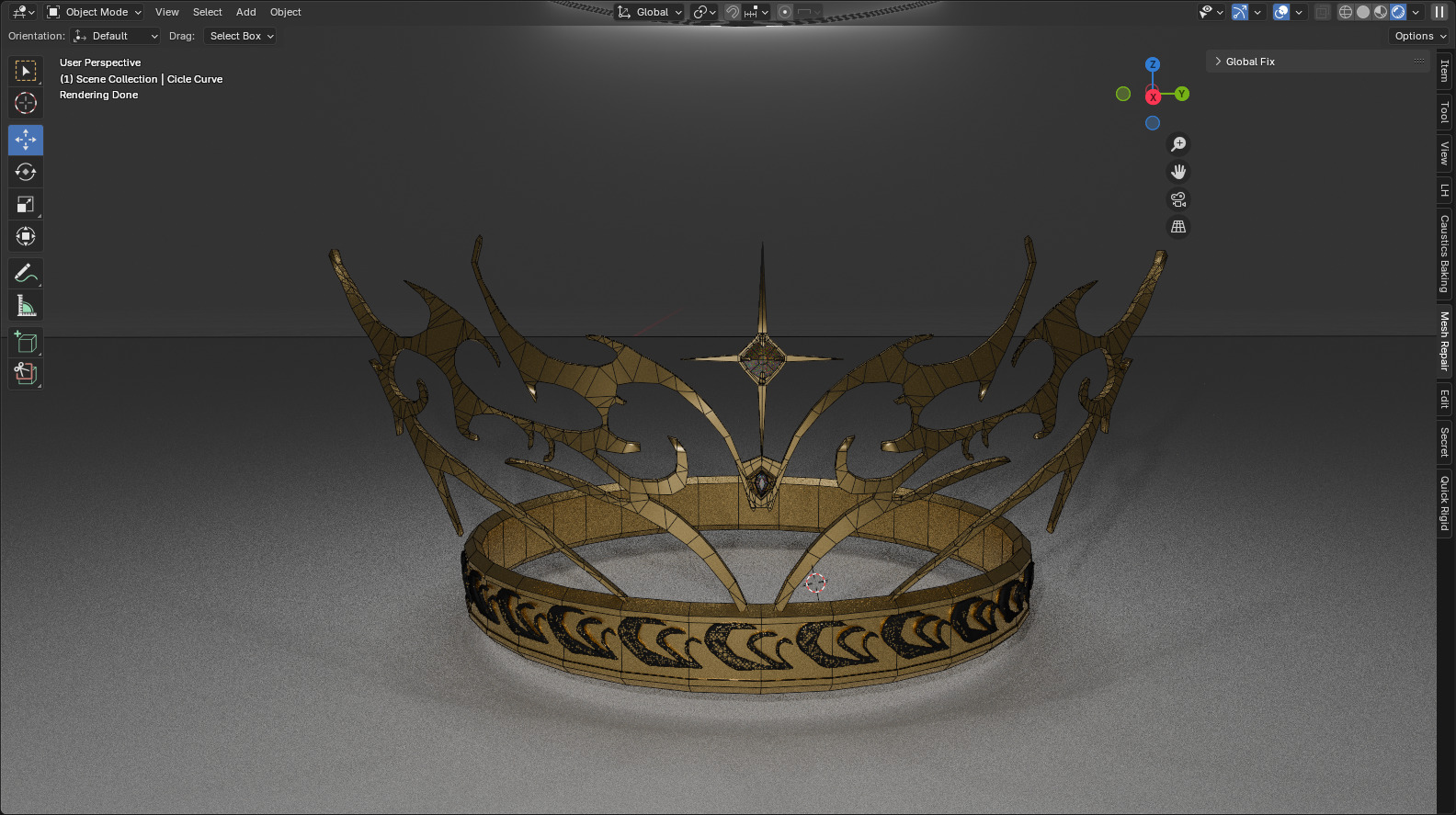 Crown Trival 3D model_2