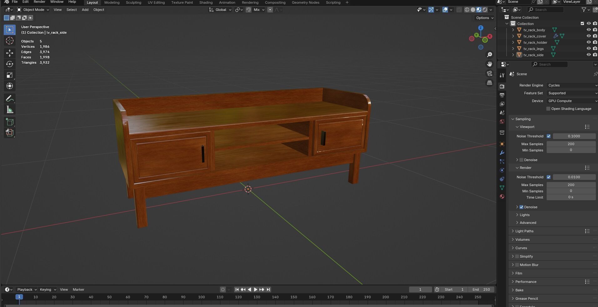 TV Rack CG7 3D model_11