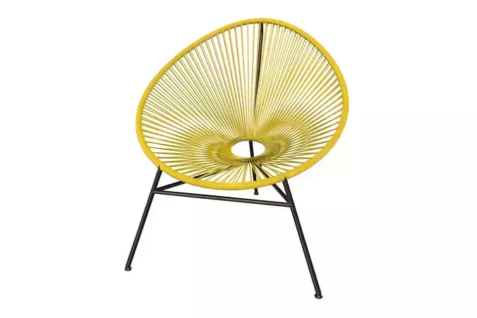 Yellow Acapulco Chair 3D model