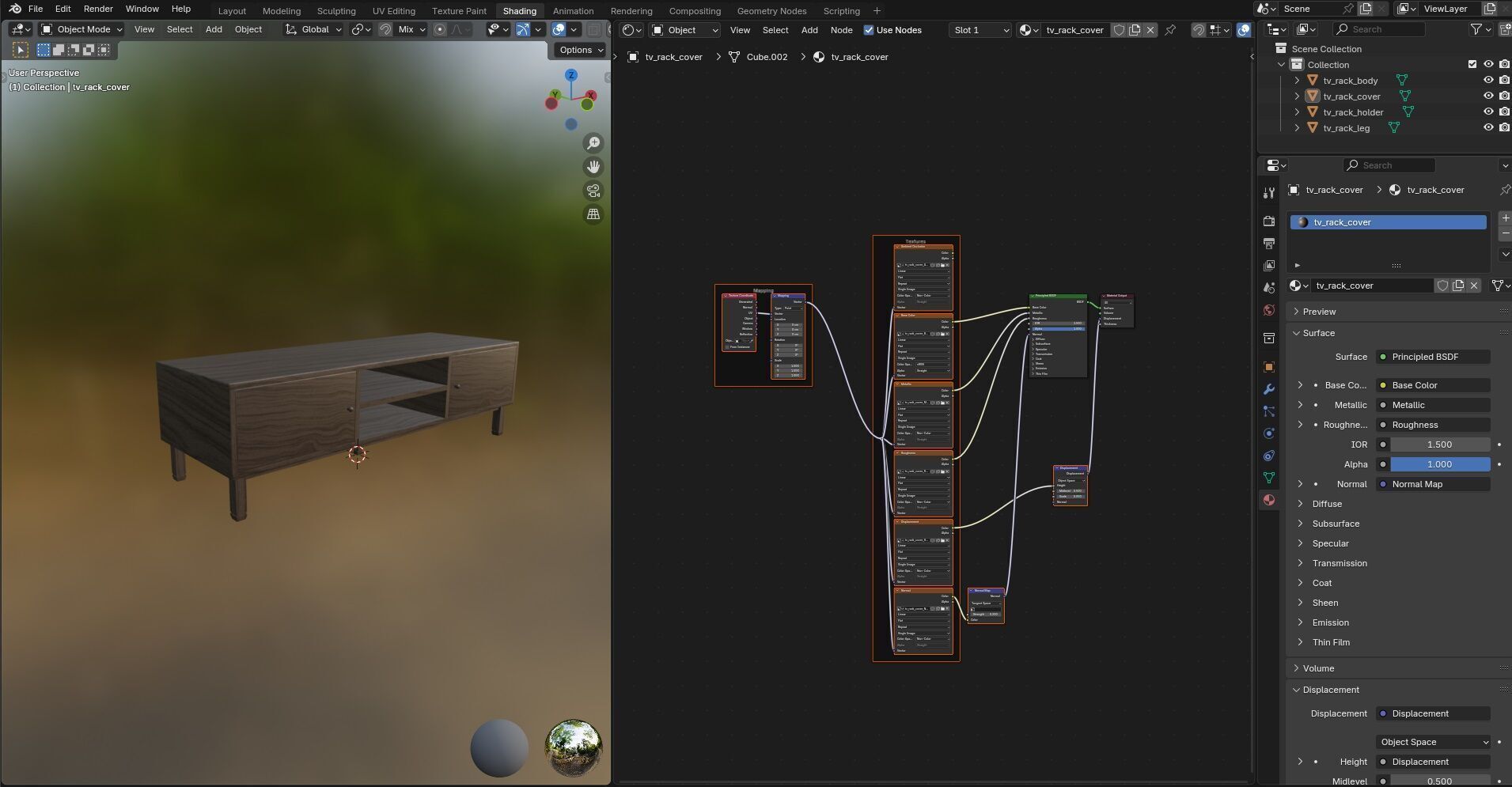 TV Rack CG9 3D model_16