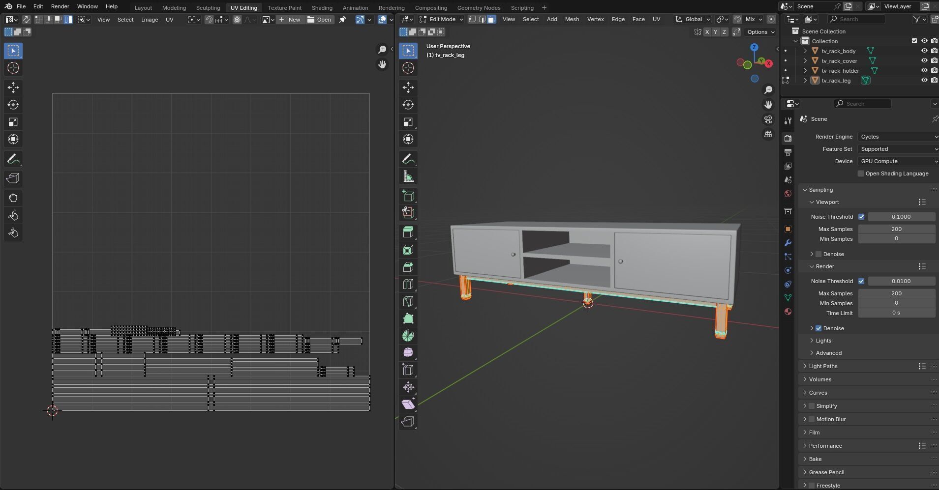 TV Rack CG9 3D model_13