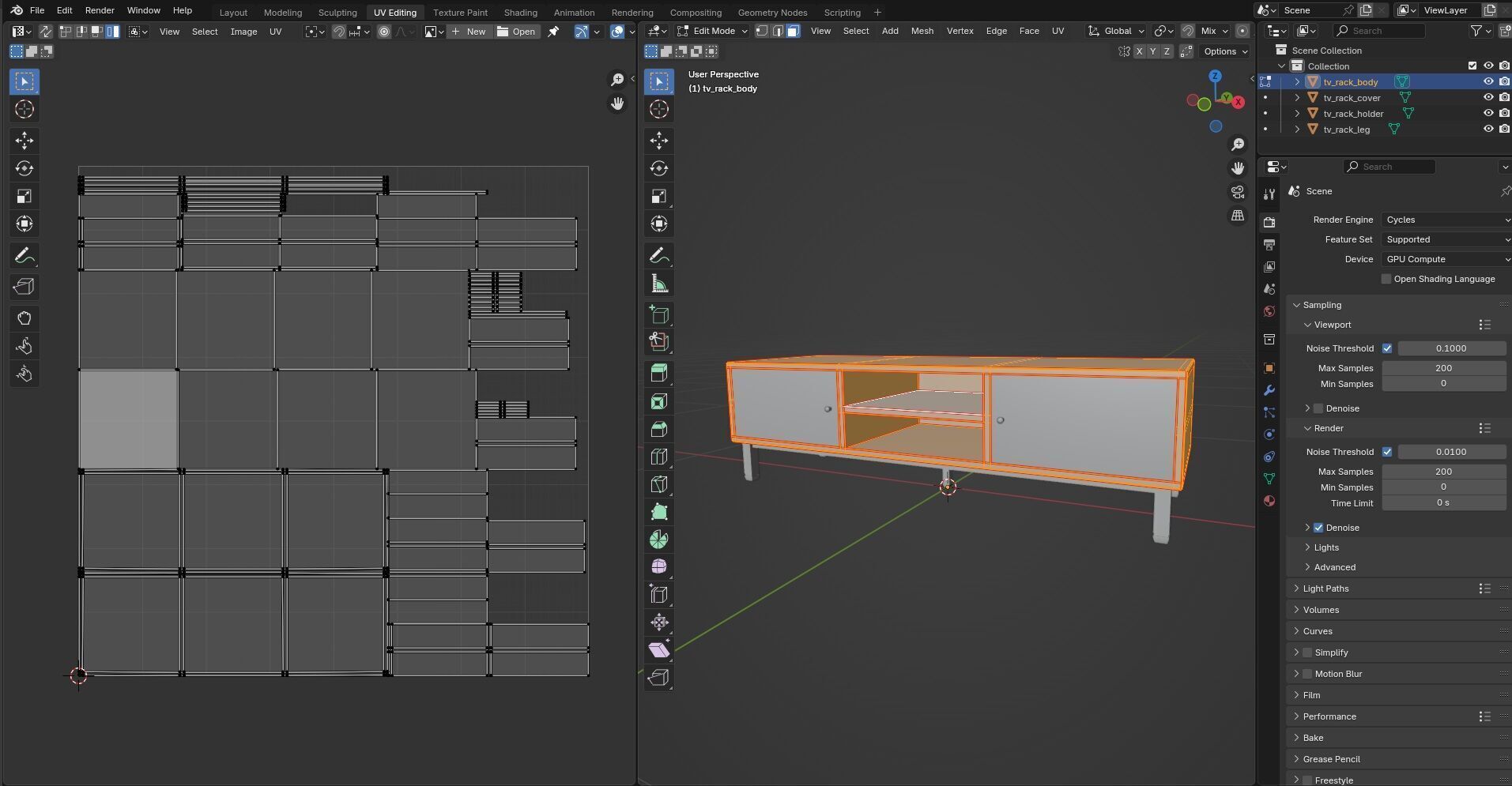 TV Rack CG9 3D model_14