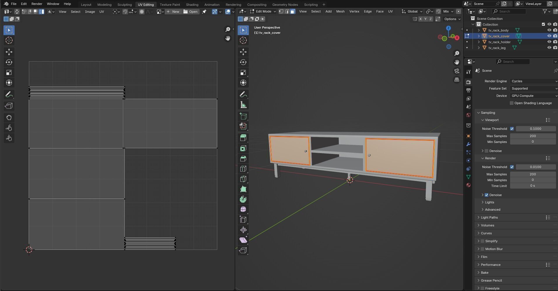 TV Rack CG9 3D model_15