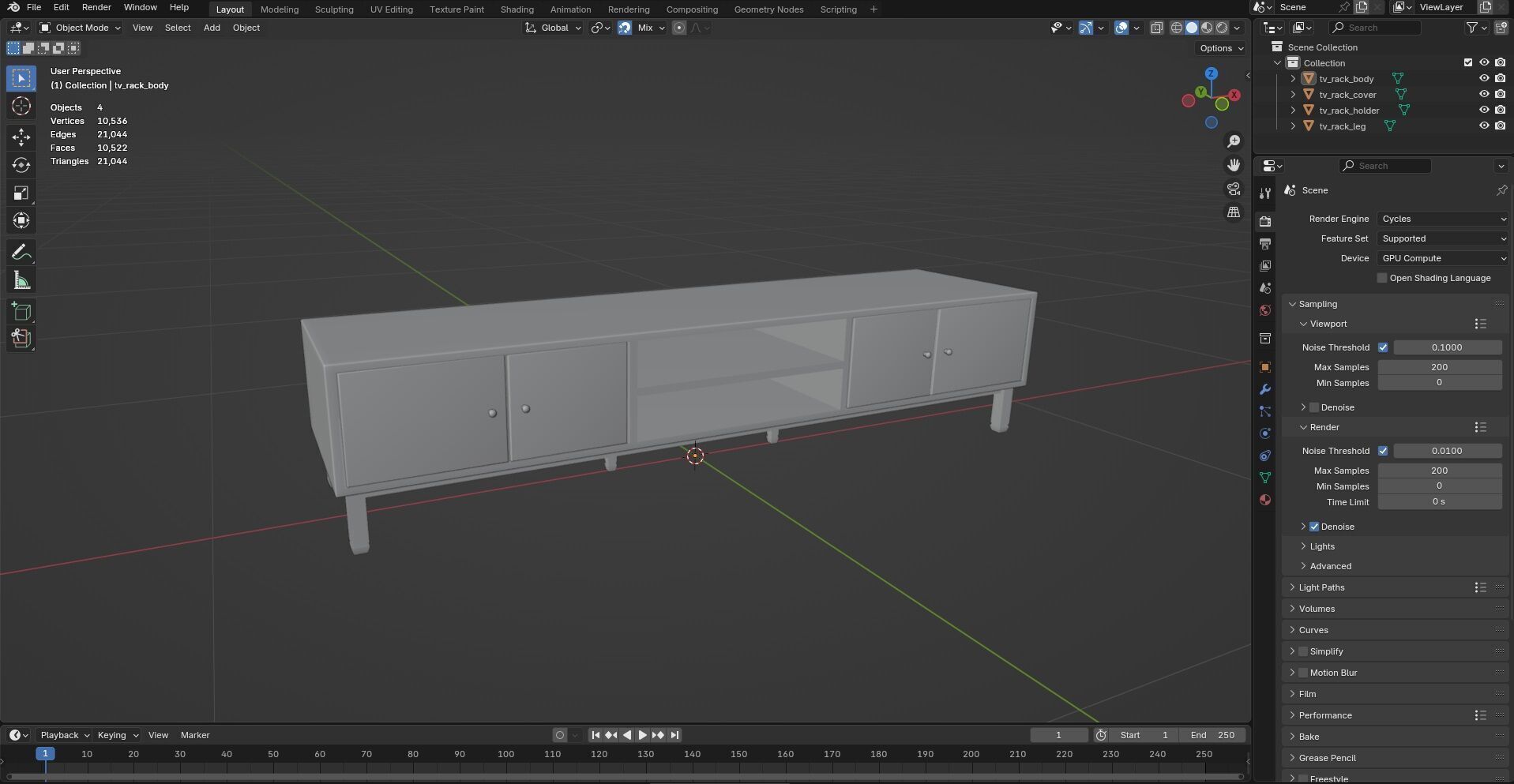 TV Rack CG10 3D model_11