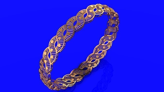 1110 Flowing Infinity Gold Bangle 60MM-8gm 3D print model