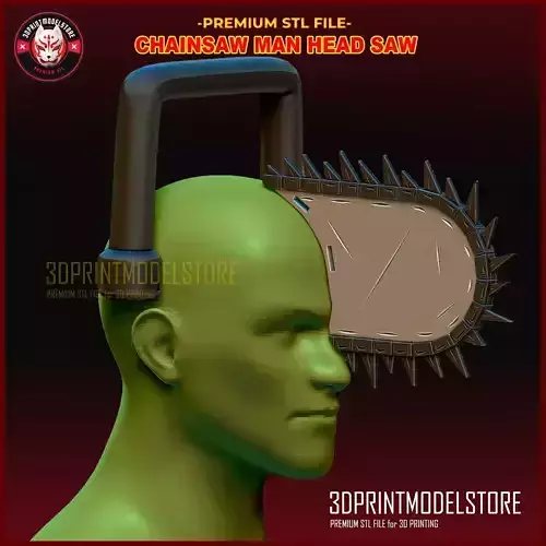 Chainsaw Man Head Saw - Head Chainsaw Pattern - Cosplay Mask