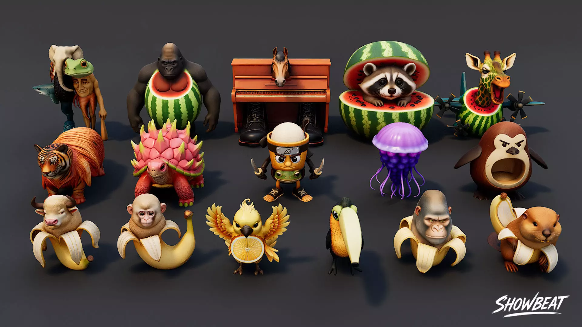 3D model Italian Brainrot Pack VOL4 VR / AR / low-poly | CGTrader