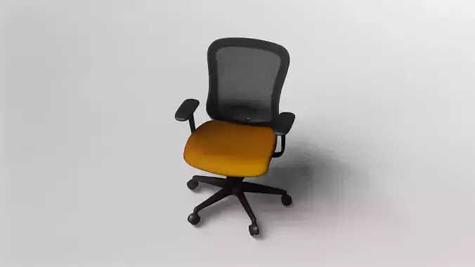 Ergonomic Office Chair with Mesh Back and Orange Cushion