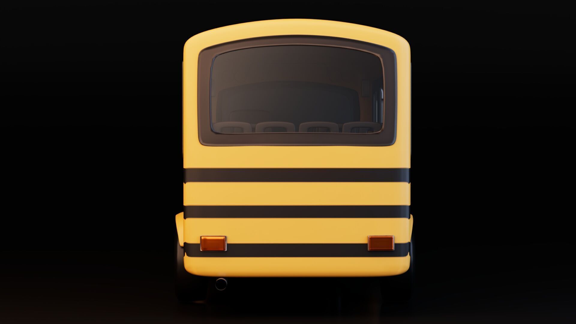 Low Poly School Bus Low-poly 3D model_4