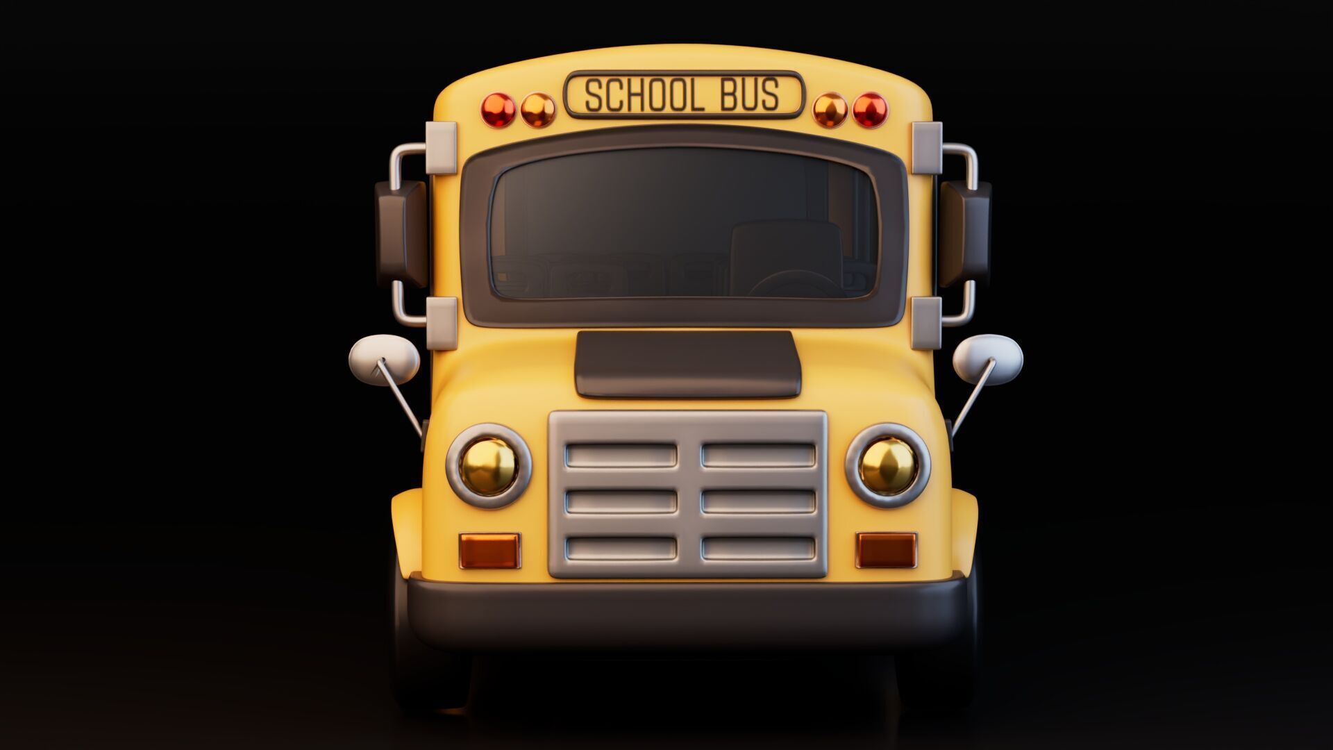 Low Poly School Bus Low-poly 3D model_2