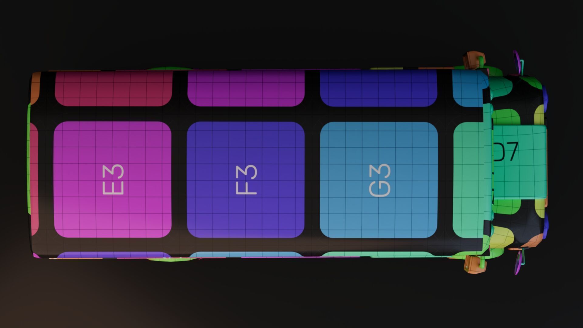 Low Poly School Bus Low-poly 3D model_16