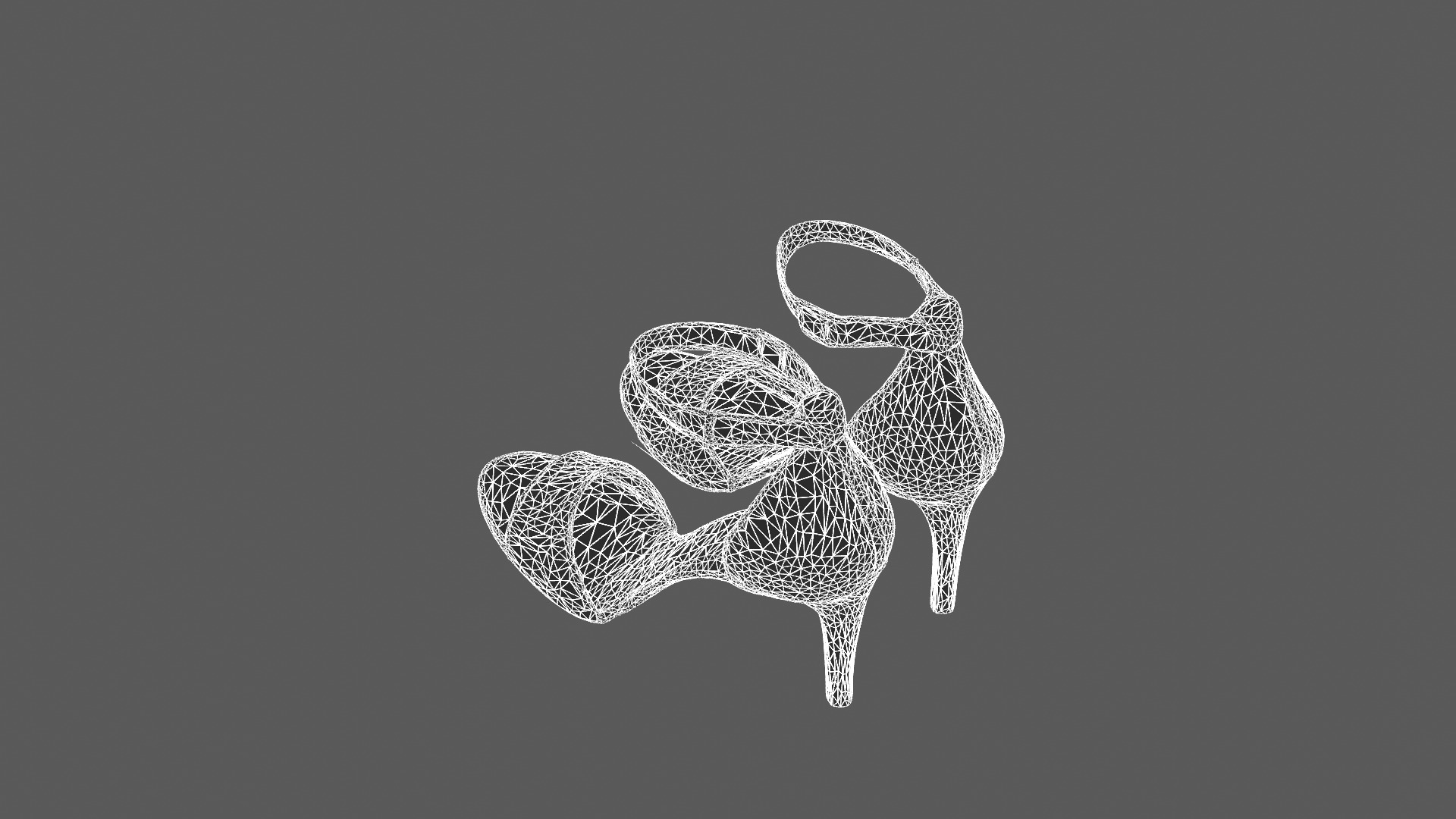Elegant Pink High Heel Sandals 3D Model 3D model_9