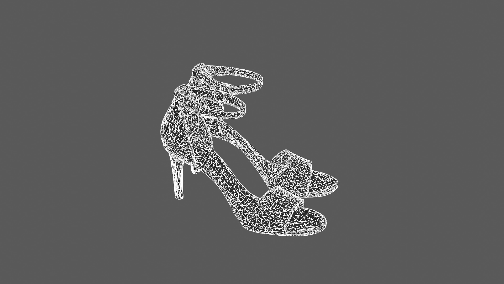 Elegant Pink High Heel Sandals 3D Model 3D model_6
