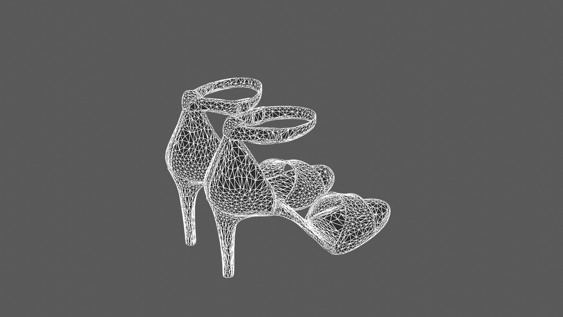 Elegant Pink High Heel Sandals 3D Model 3D model_5