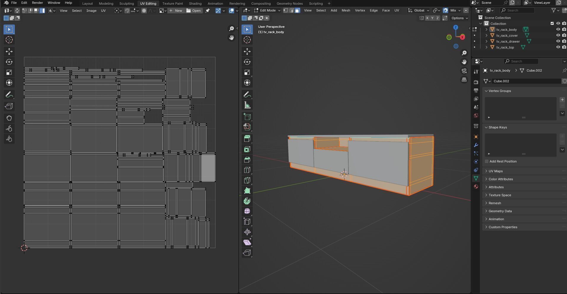 TV Rack CG11 3D model_13