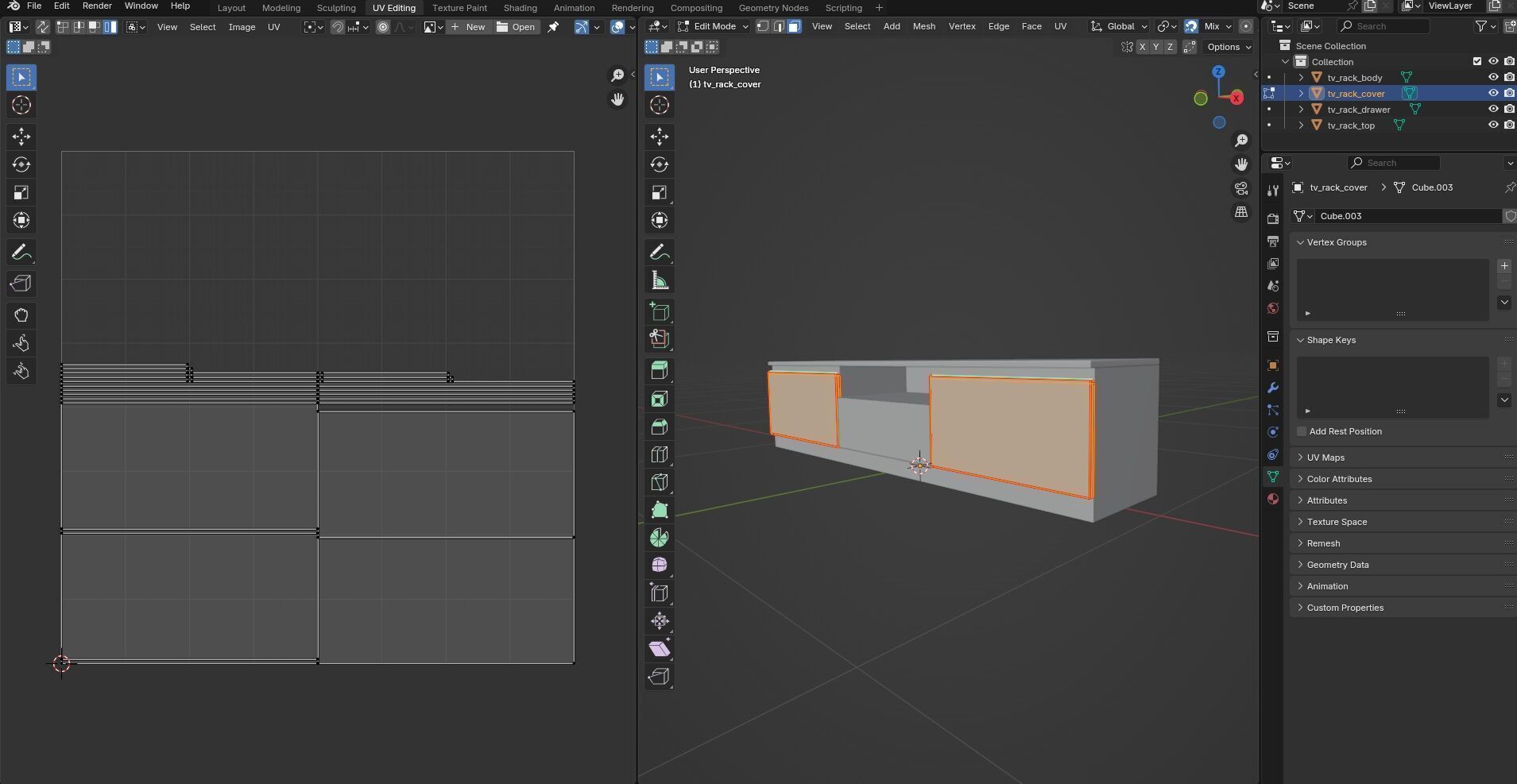 TV Rack CG11 3D model_14
