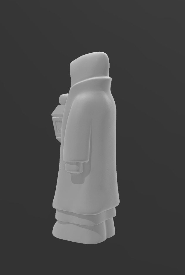 classic monk 3D print model_3