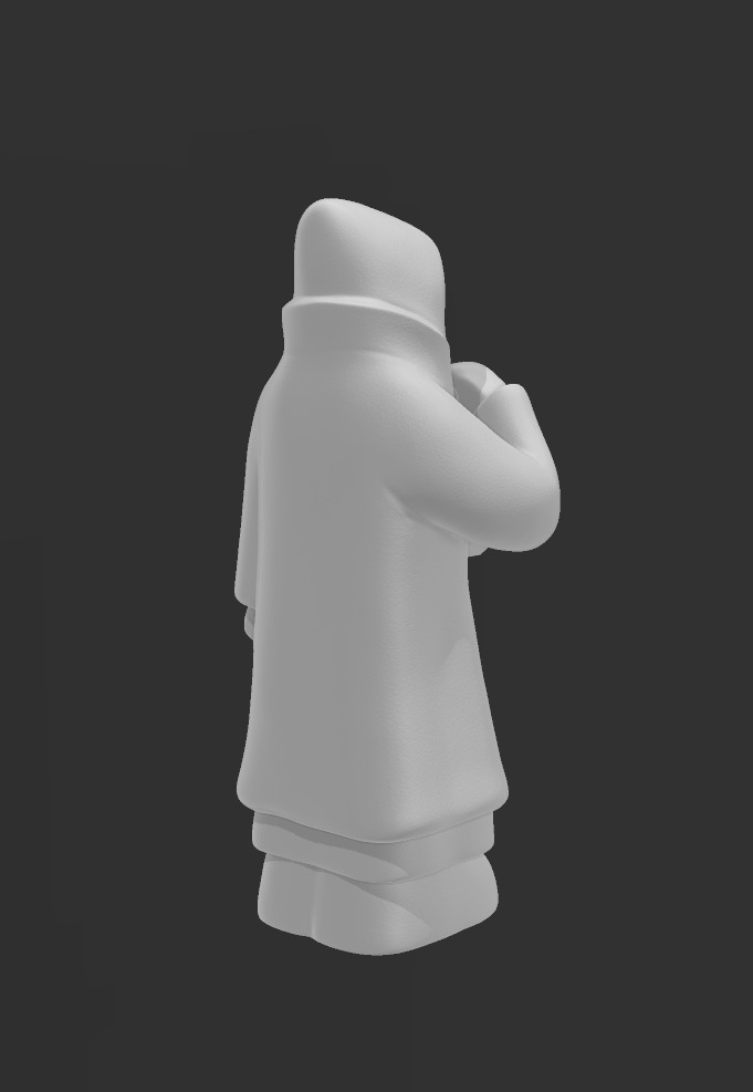 classic monk 3D print model_2