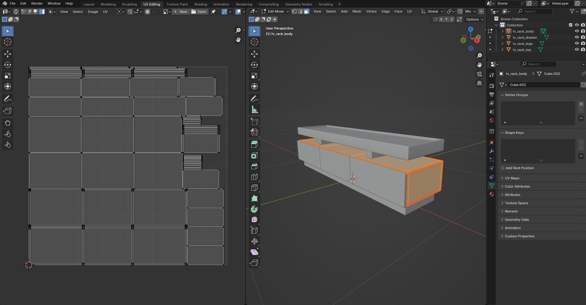 TV Rack CG12 3D model_13
